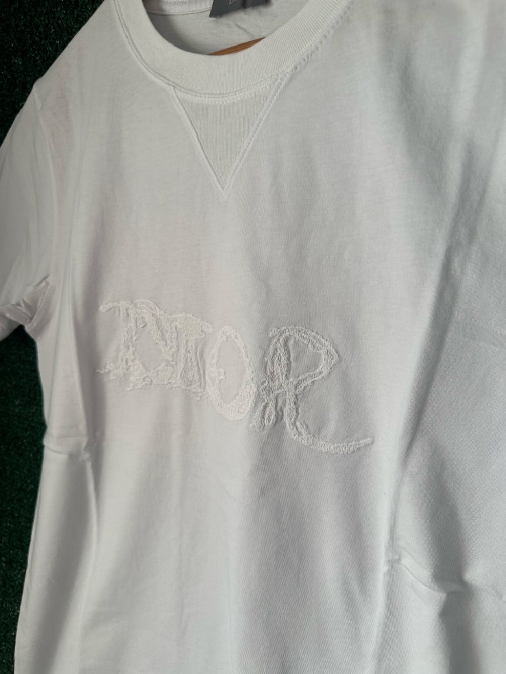 Dior Peter Doig Men T Shirt Embossed Logo Grewneck White S Cotton Made in Italy - Picture 2 of 4